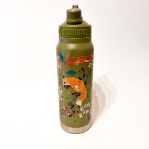 BOTELLA TERMICA VERDE: ANIMALES DEL BOSQUE - Imagen 2