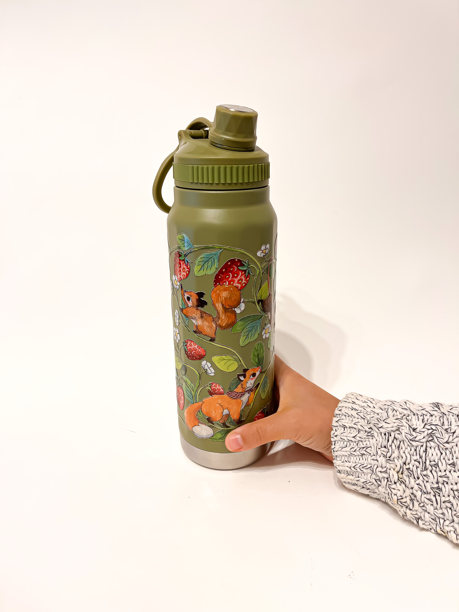 BOTELLA TERMICA VERDE: FRUTILLA - Imagen 3