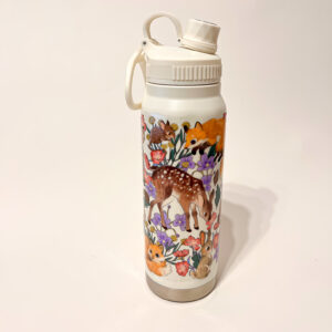 BOTELLA TERMICA BLANCA: ANIMALES DEL BOSQUE - Imagen 4