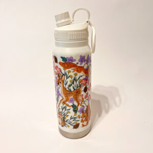 BOTELLA TERMICA BLANCA: ANIMALES DEL BOSQUE - Imagen 3