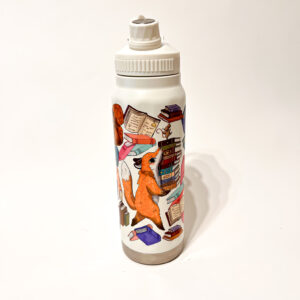 BOTELLA TERMICA BLANCA: ANIMALITOS LECTORES - Imagen 2