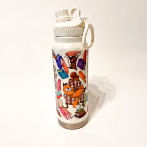 BOTELLA TERMICA BLANCA: ANIMALITOS LECTORES - Imagen 4