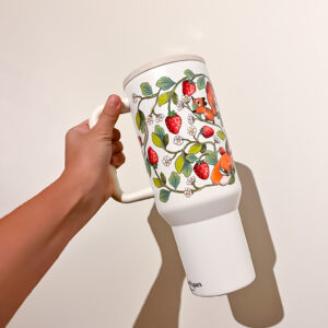 VASO TERMICO BLANCO: FRUTILLA - Imagen 4