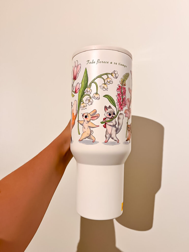 VASO TERMICO BLANCO: FLOR