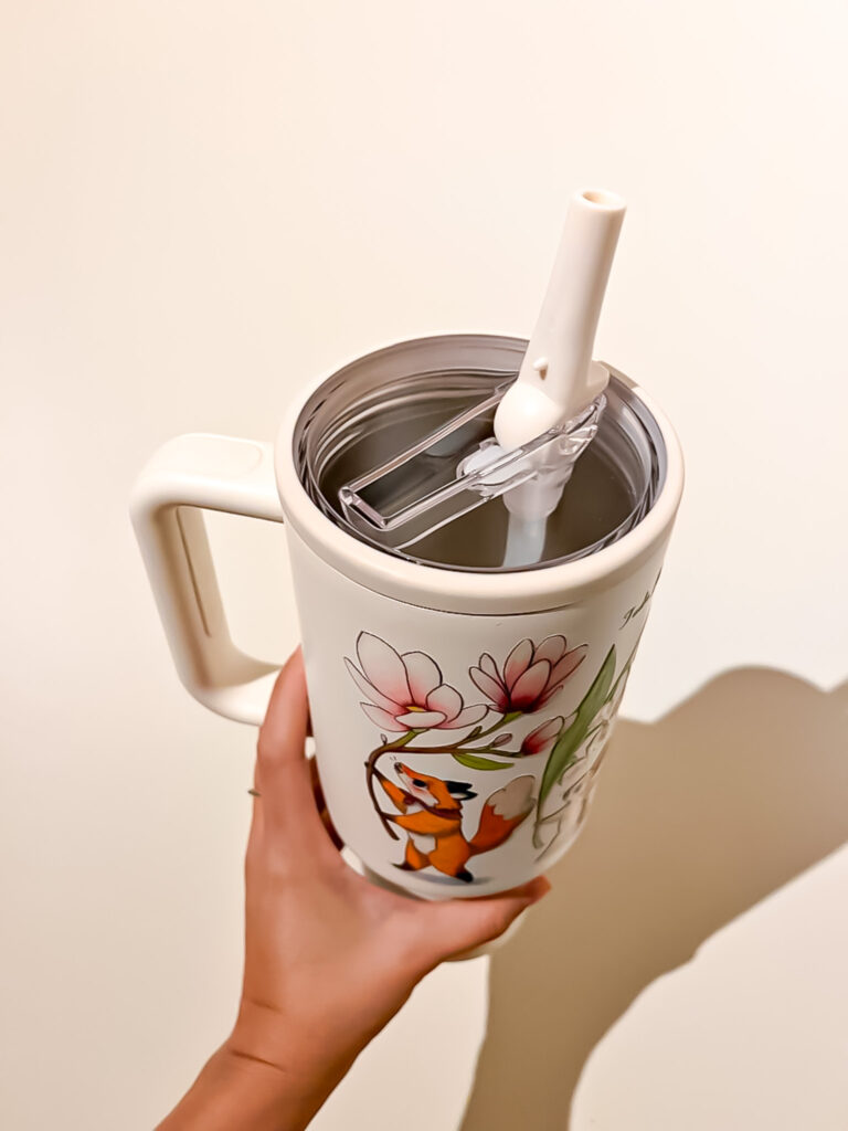 VASO TERMICO BLANCO: FLOR