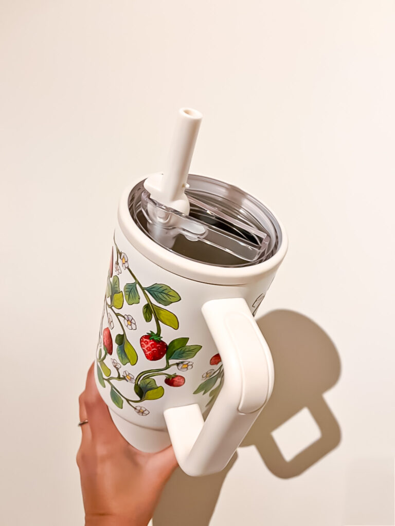 VASO TERMICO BLANCO: FRUTILLA