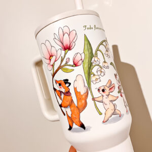 VASO TERMICO BLANCO: FLOR