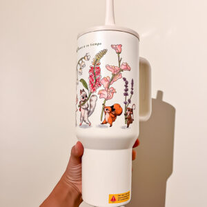 VASO TERMICO BLANCO: FLOR - Imagen 5