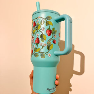 VASO TERMICO TURQUESA: FRUTILLA - Imagen 5