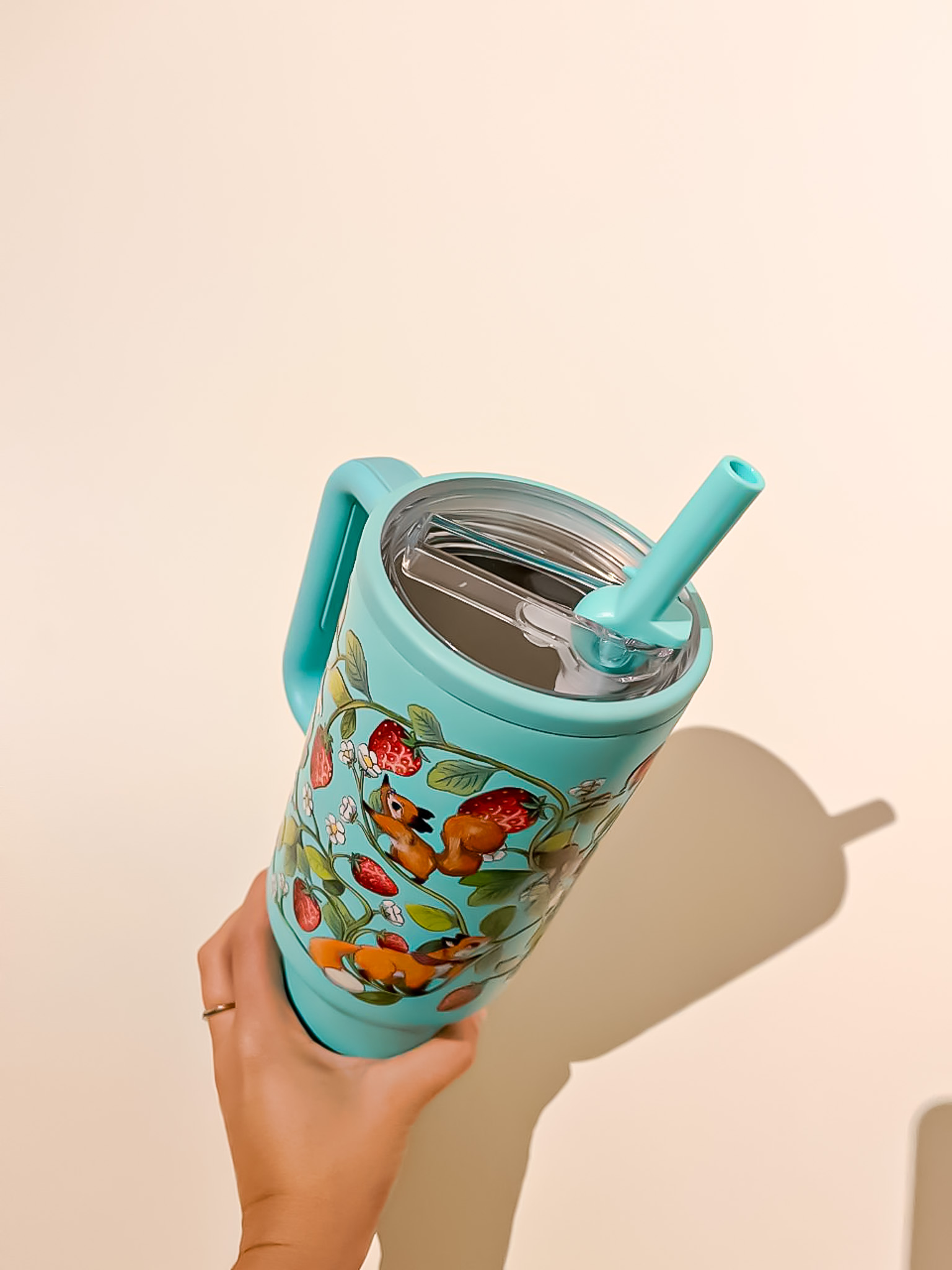 VASO TERMICO TURQUESA: FRUTILLA - Imagen 3