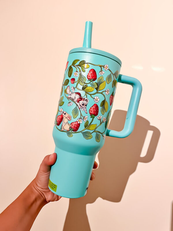 VASO TERMICO TURQUESA: FRUTILLA