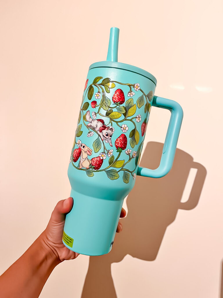 VASO TERMICO TURQUESA: FRUTILLA