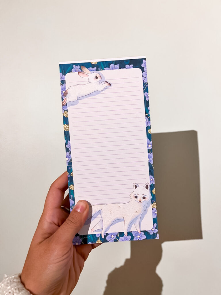 BLOCK DE NOTAS MAGNETICO: ZORRO BLANCO