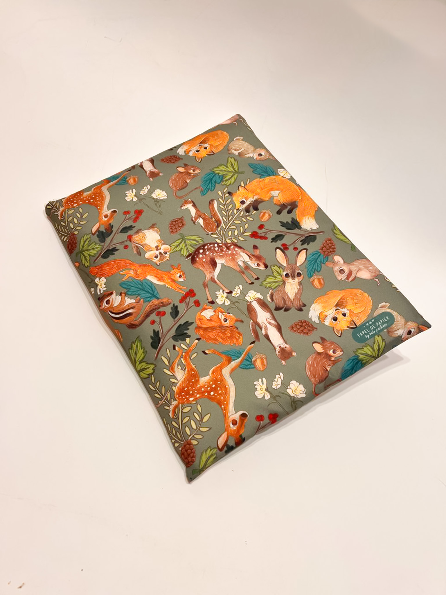 FUNDA ILUSTRADA ANIMALES DEL BOSQUE VERDE - Imagen 2