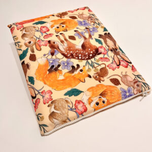 FUNDA ILUSTRADA ANIMALES DEL BOSQUE CREMA - Imagen 6