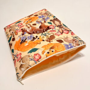 FUNDA ILUSTRADA ANIMALES DEL BOSQUE CREMA - Imagen 5