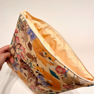 FUNDA ILUSTRADA ANIMALES DEL BOSQUE CREMA - Imagen 4