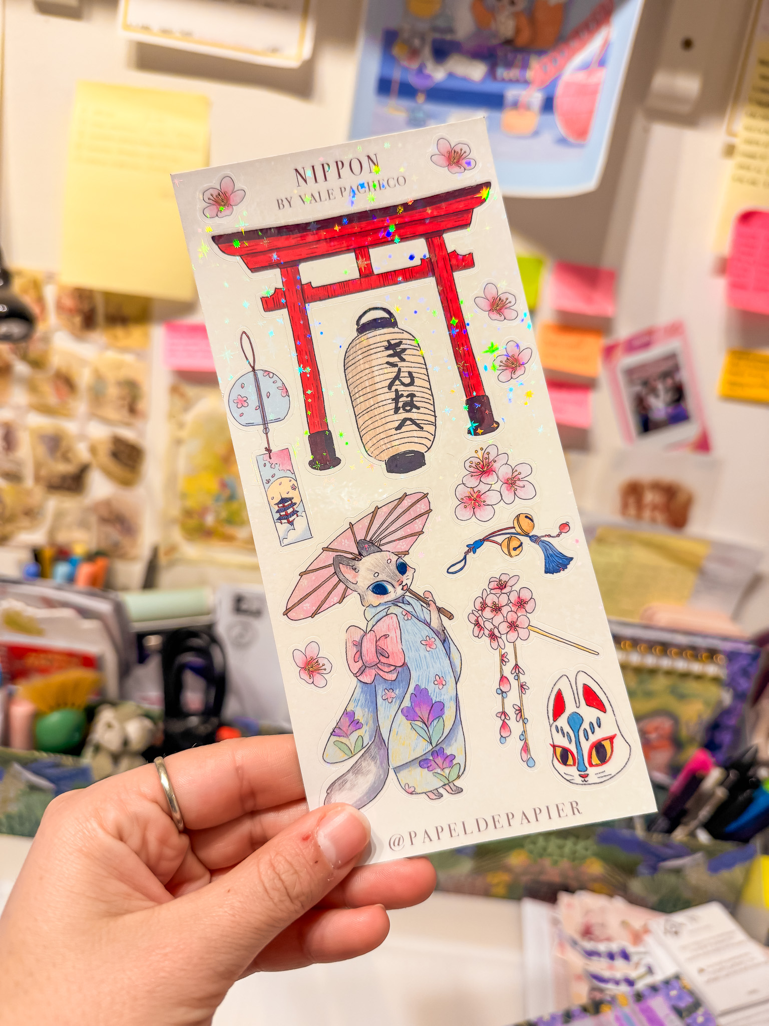 STICKER PEQUEÑO NIPPON GATITA - Imagen 1