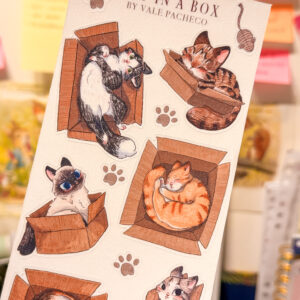 STICKER PEQUEÑO CAT IN A BOX - Imagen 3