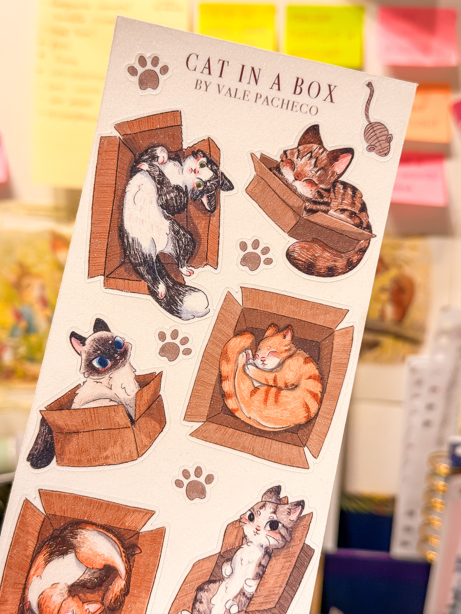 STICKER PEQUEÑO CAT IN A BOX - Imagen 3